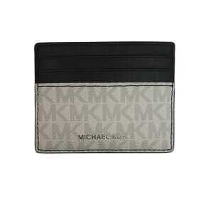 NWT Michael Kors bright white and black cooper slim card holder wallet
